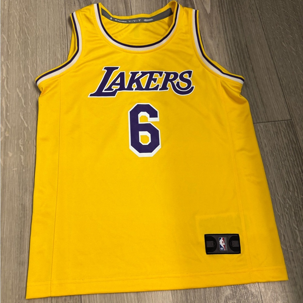 Fanatics Yellow Basketball Jersey with Purple Trim